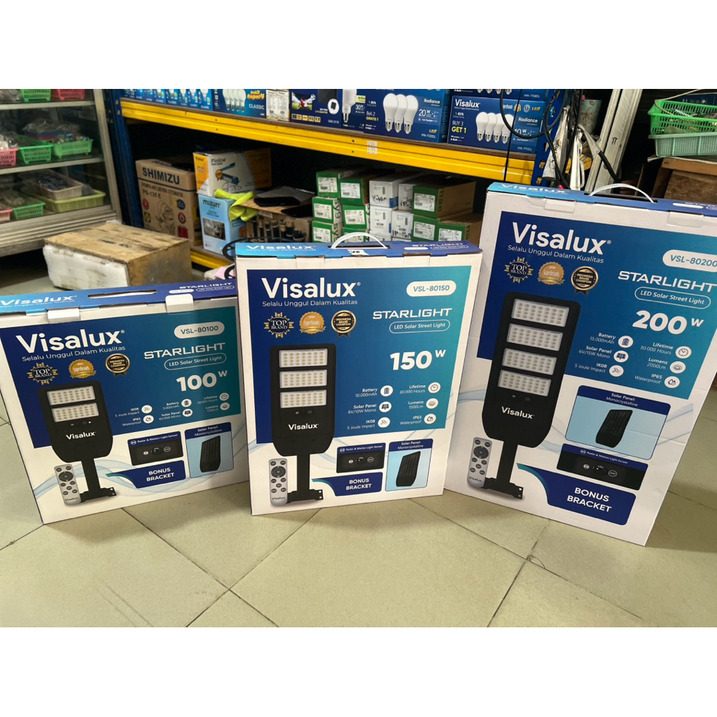 VISALUX STARLIGHT LED SOLAR STREET LIGHT 100watt,150watt&200watt