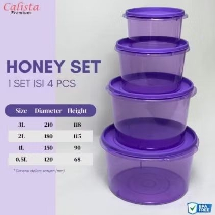 (1 set)GES toples honey calista toples set kue kacang lebaran serbaguna