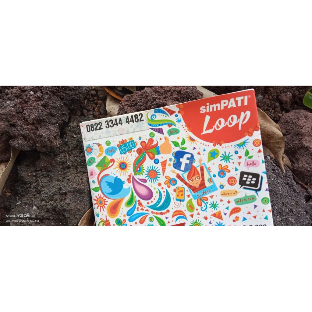 Kartu Perdana Telkomsel Nomor Cantik Simpati Loop Batik 08 22 33 4444 82