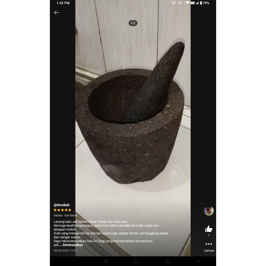 peralatan masak lesung ulekan lesung bahan batu asli