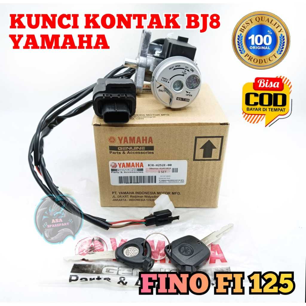 Kunci Kontak BJ8 Motor Yamaha Fino FI Injeksi 125 , Fino Grande Stop Kontak Key Set Keyset Konci Kua