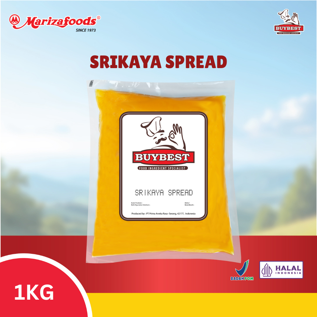 Buybest Srikaya Spread 1kg (refill Mariza Srikaya Jam) - Selai Kaya Untuk Olesan Roti