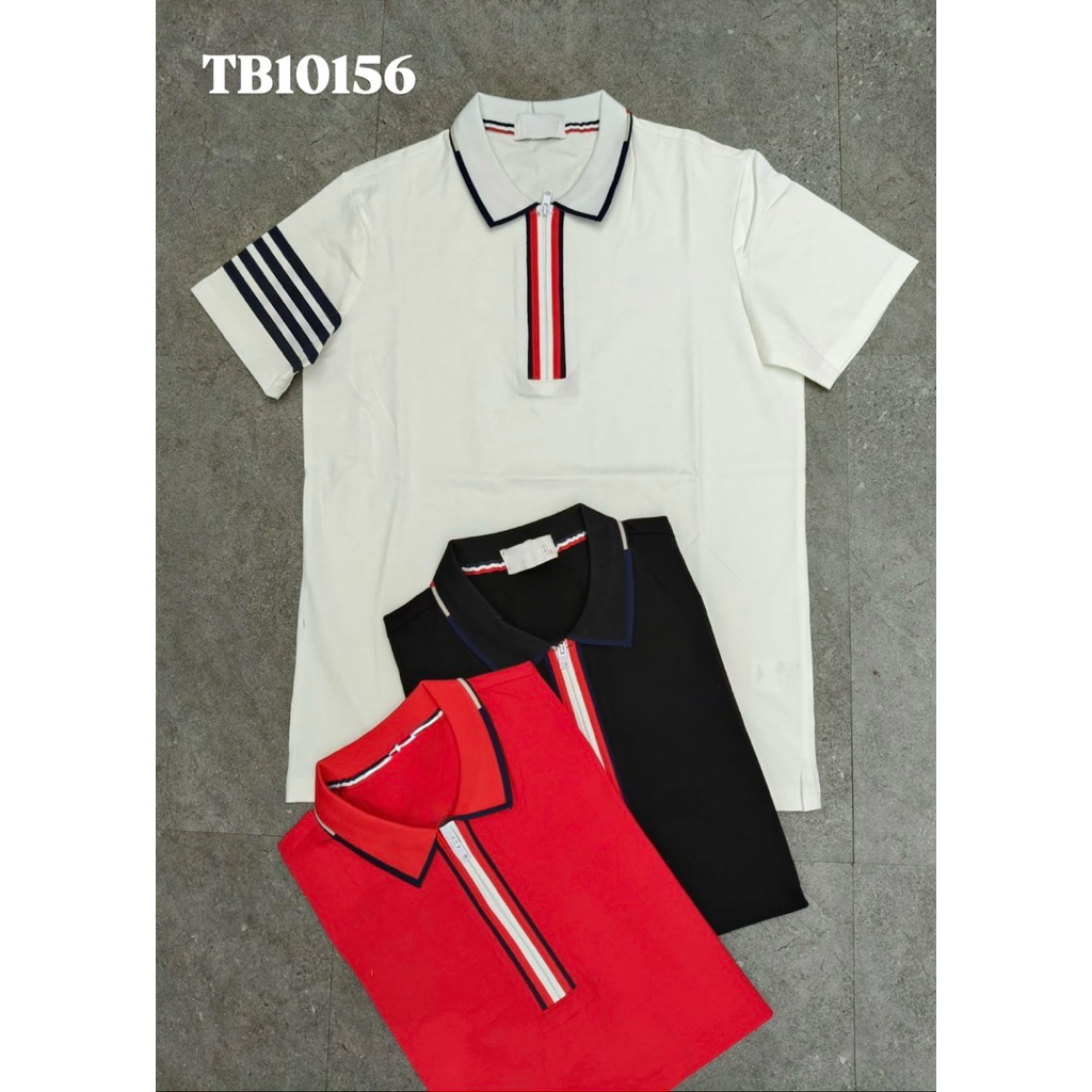 kaos kerah pria TB10156 Premium import bahan spandex import motif print