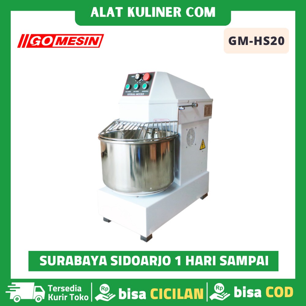 Spiral Mixer Roti Getra Dh-20/a Mixer Spiral 20 Liter Adonan