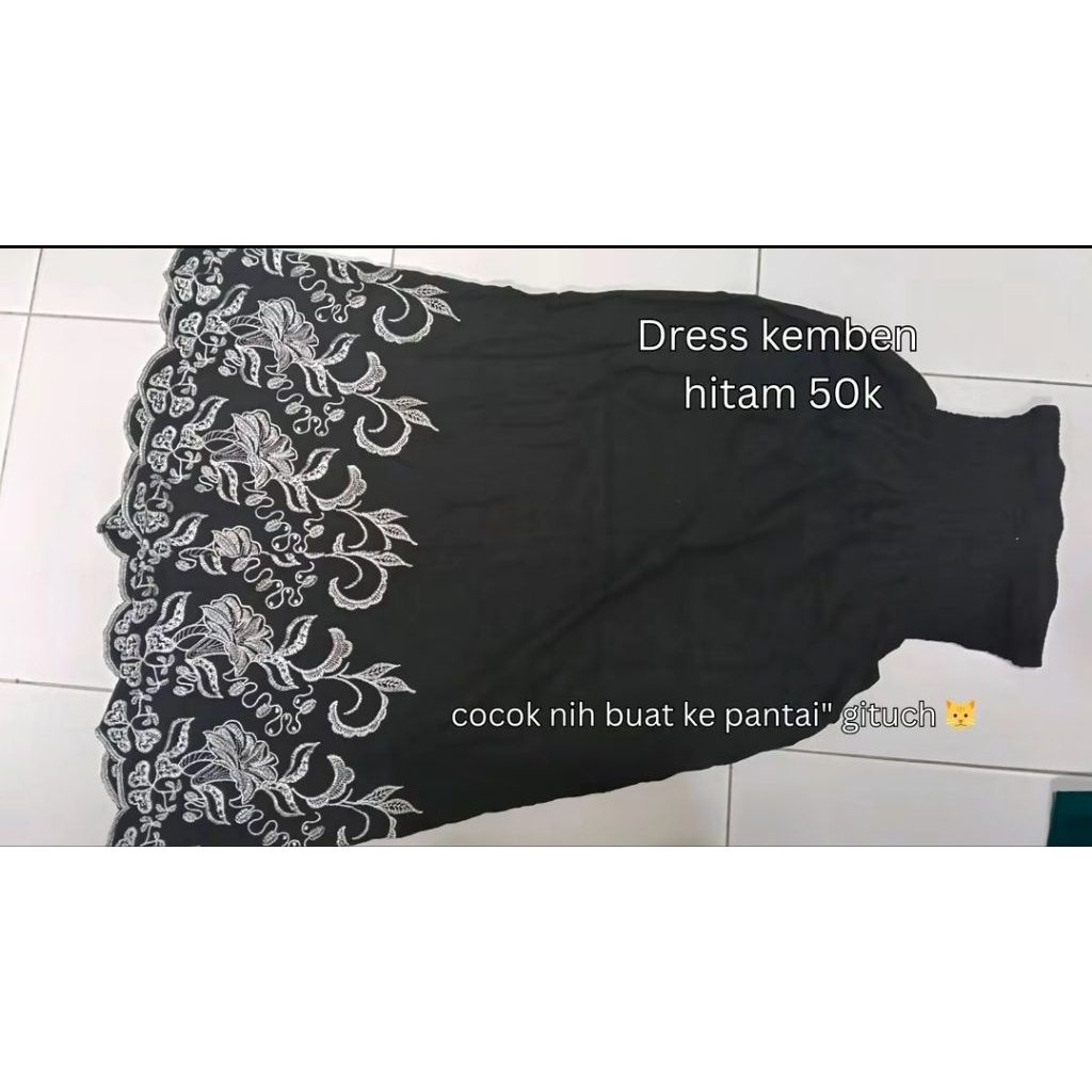 Dress kemben hitam impor Amerika