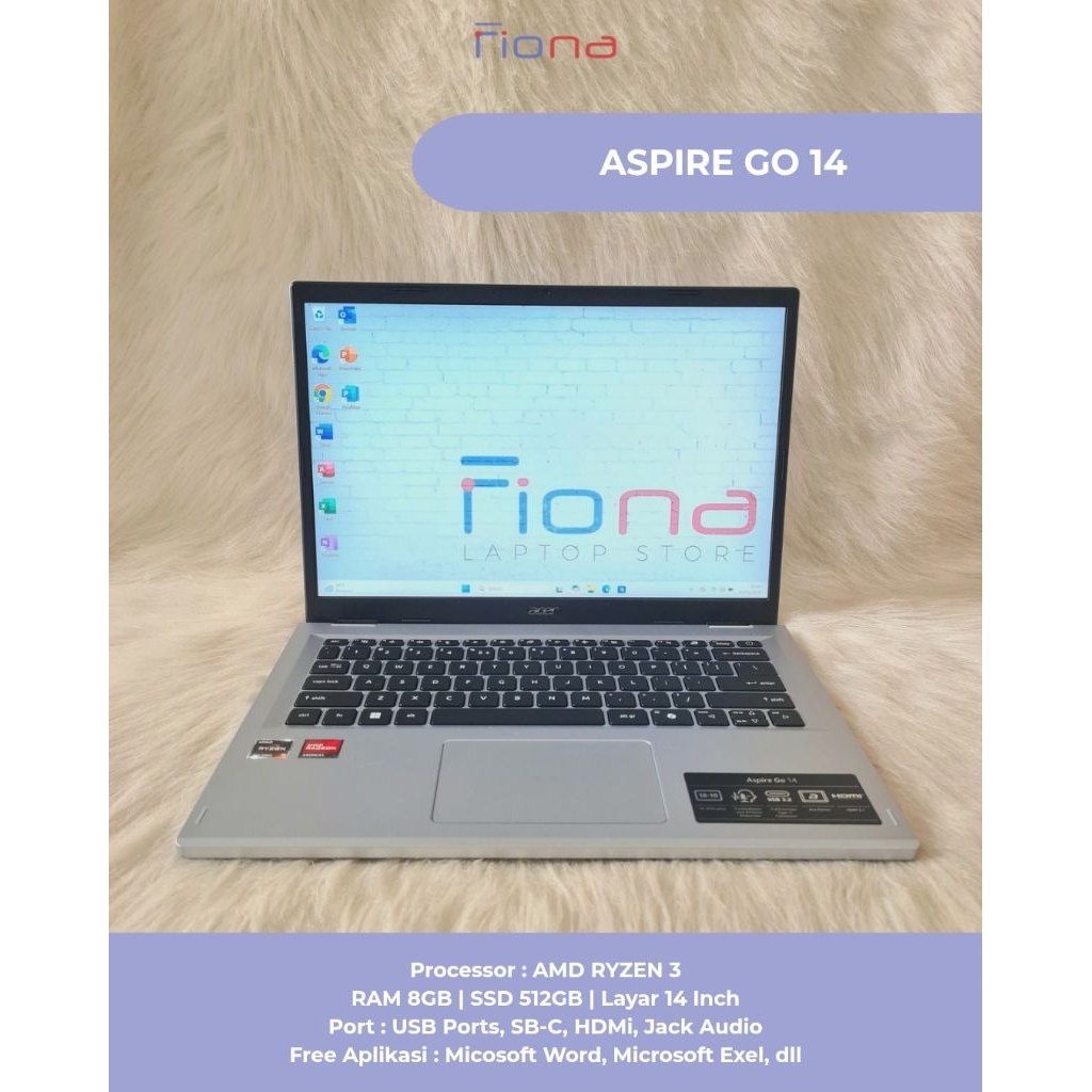 Laptop acer aspire go 14 | amd ryzen 3 | ram 8gn ssd 512gb(l20099)