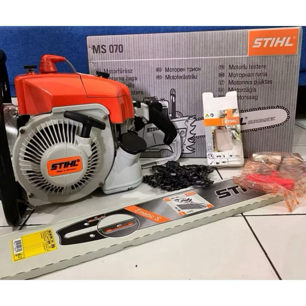 Mesin Potong Kayu Mesin Chainsaw STIHL MS 070 ORI , Mesin Potong Kayu MS 070 dengan BAR 36 inch TERM
