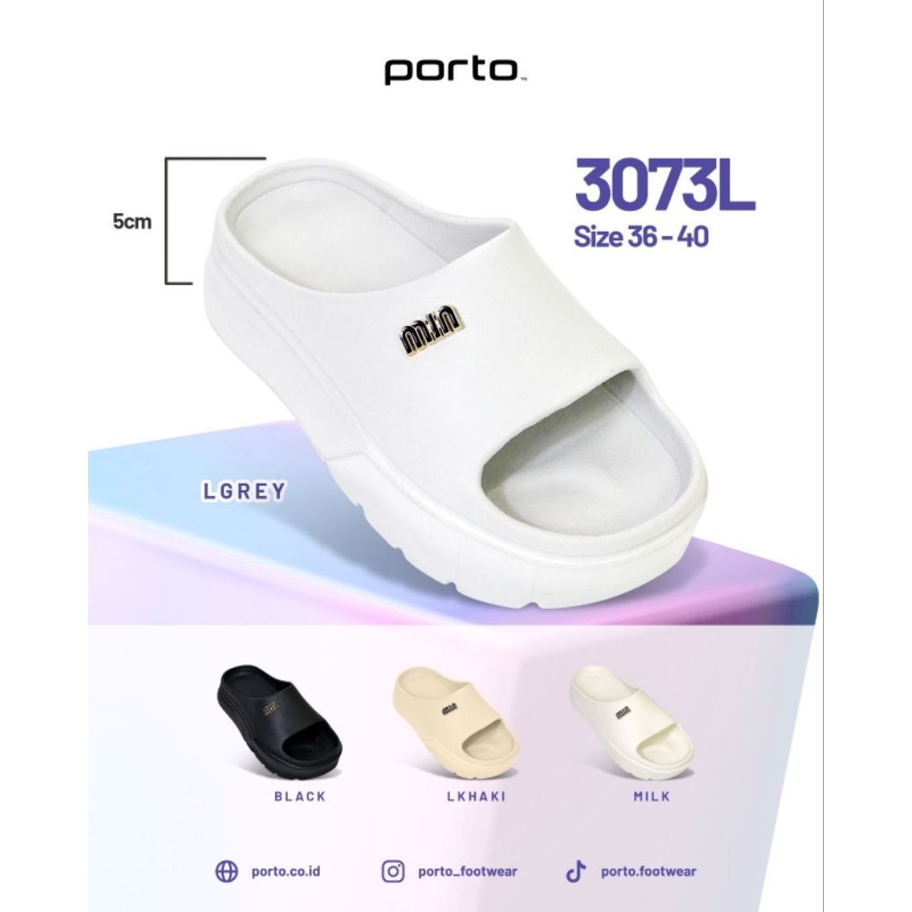 Sandal selop 3073L wanita sandal miu sandal wanita wedges Lebaran