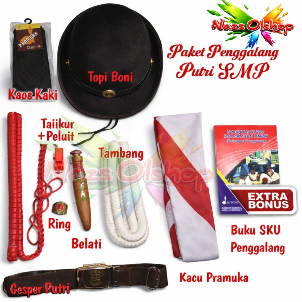 Paket Atribut Perlengkapan Pramuka Penggalang Putri Tingkat SMP