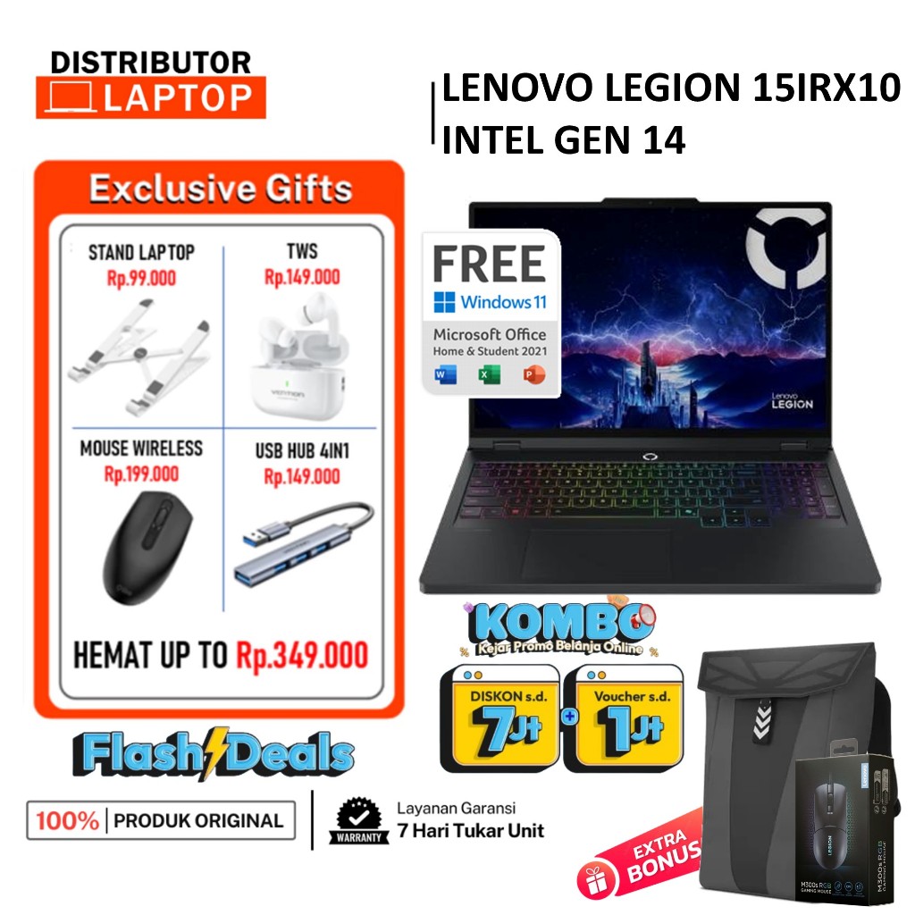 Lenovo Legion 5 15IRX10 i7 14700HX 13650HX RTX5060 RTX5050 16GB 512GB W11 OHS 15" - LAPTOP GAMING