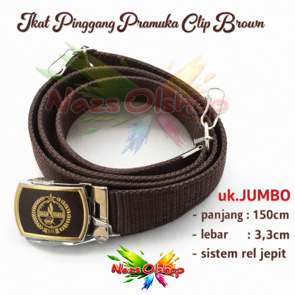 Gesper Ikat Pinggang Pramuka SMA/Pembina Jumbo Putra Grosir dan Eceran