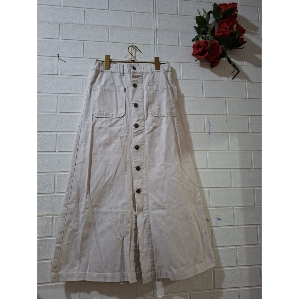 Rok jeans kancing GRL