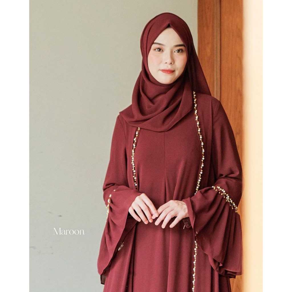 ULYA dress set hijab terbaru 2026 ootd wanita bahan ceruty babydoll premium gamis cewe kekinian cod