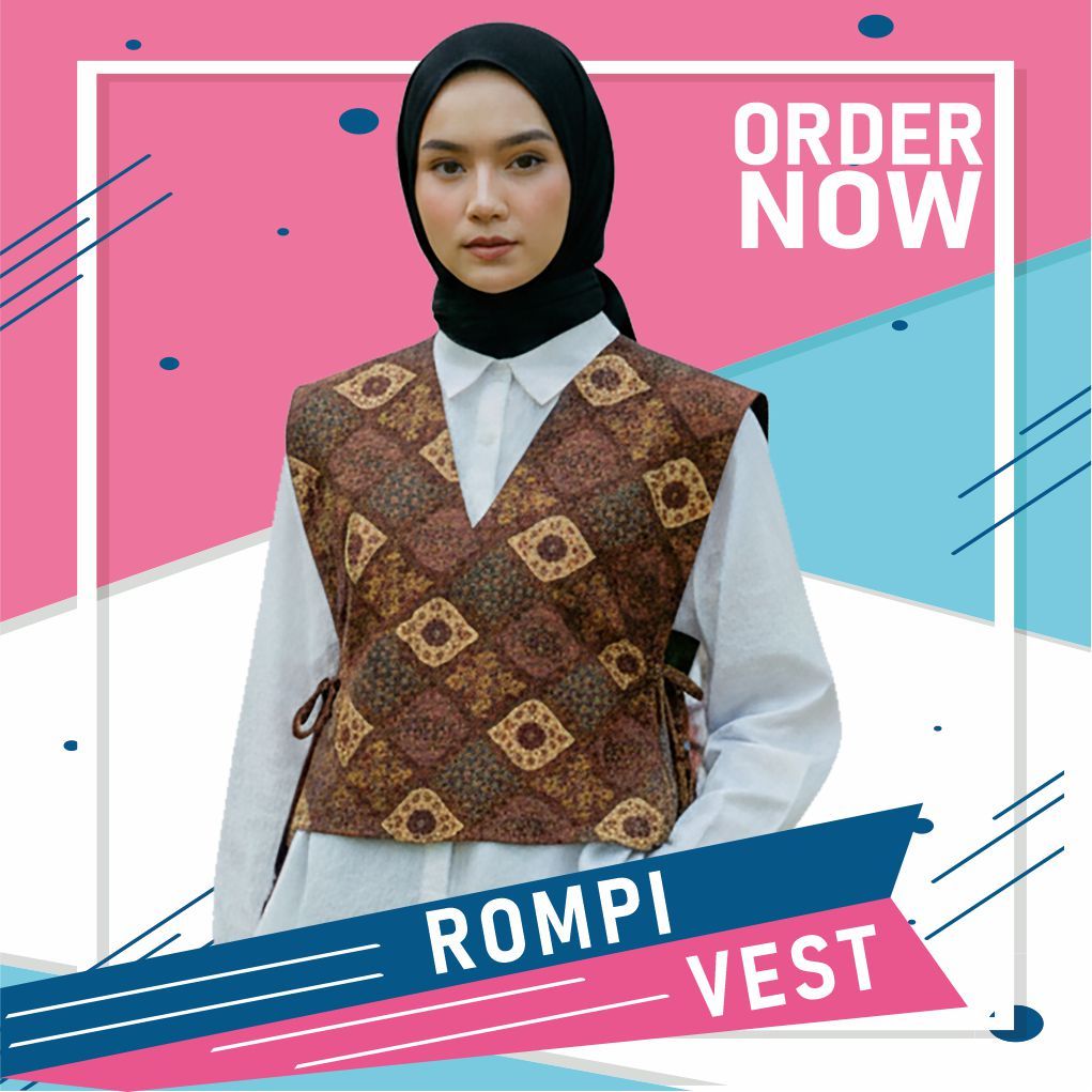 Rompi/Vest/Jumputan/Rompi Batik/Vest Batik/Rompi Random