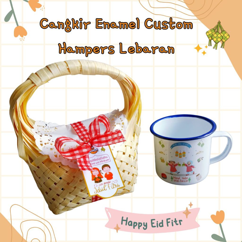Cangkir Unik Hampers Lebaran Lucu mug enamel