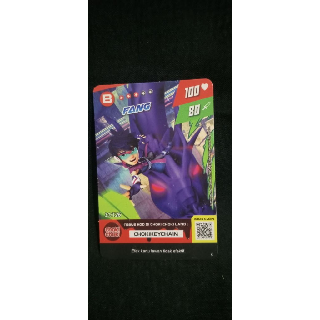 Kartu Boboiboy FANG 31