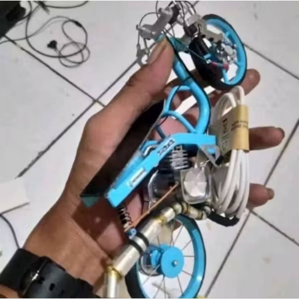 mainan diecast miniatur motor drag honda vario 125 downsize ceper