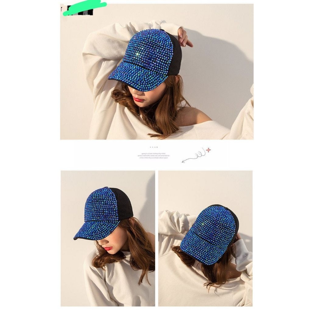Topi Baseball Tekuk Blink Mutiara Pria Wanita Import