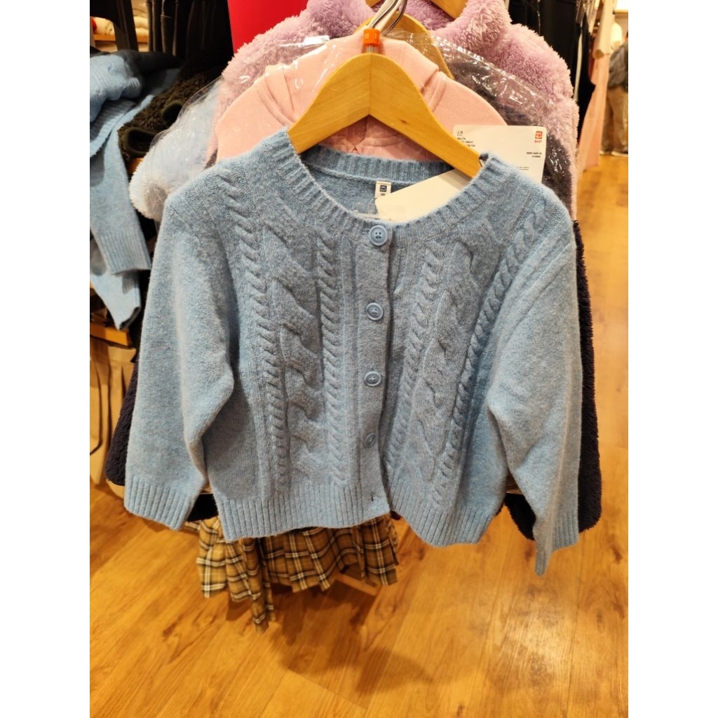 Cardigan Souffle Yarn Anak Uniqlo