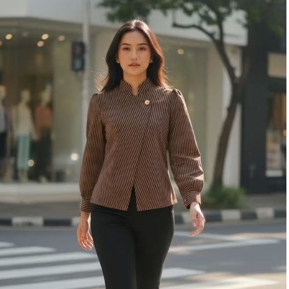 Batik Solo Trendy - Blouse Batik Citra Atasan Baju Kantoran Wanita  Kekinian - Anggun dan Elegan
