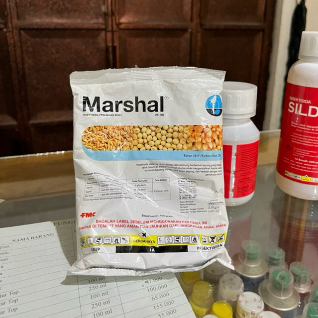 100 Gram Insektisida Marshal 25DS Bubuk - Efektif Sistemik, Pengendali Hama Padi