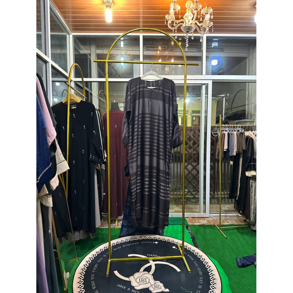 Abaya ori saudi (motif ranting dan garis)