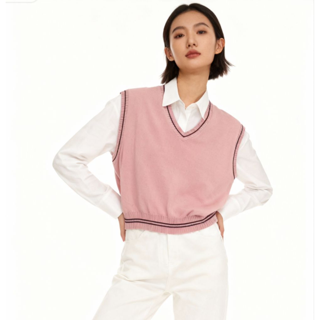 Vest Rompi Crop  Rajut LD 85 95 110 120 130 140 150 Atasan Jumbo Wanita