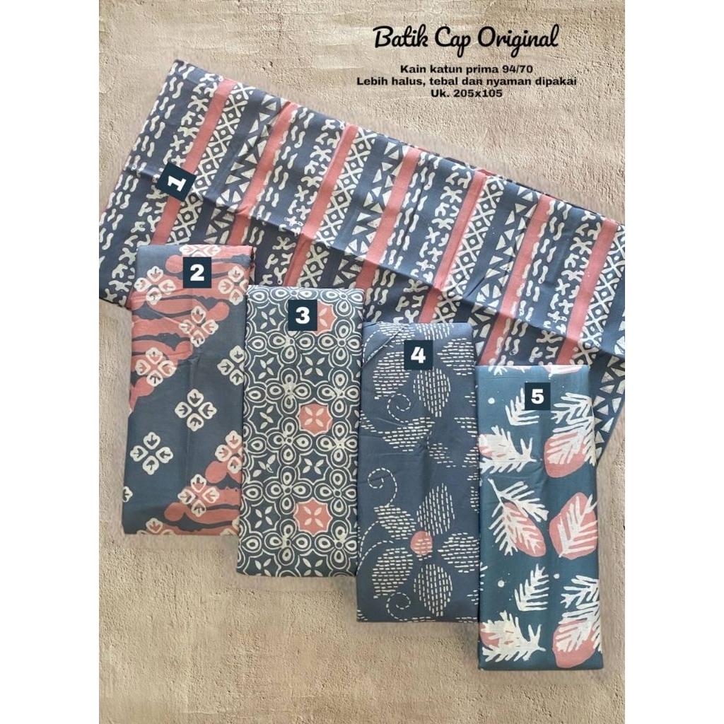 hn kain batik cap abu abu