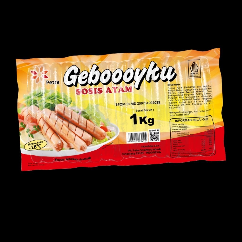 Sosis Ayam Geboyku 1kg/sosis geboy/sosis 1kg/sosis geboyku