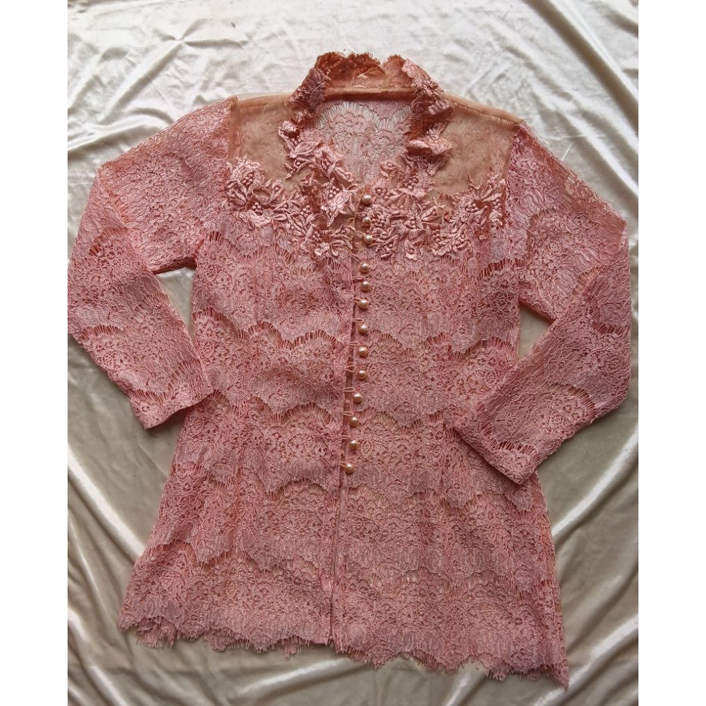 Preloved kebaya lawasan || Kebaya warna peach
