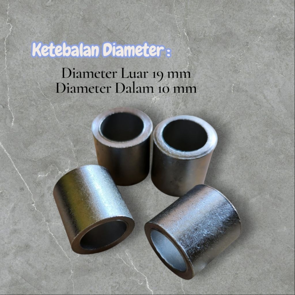 Bosh As Besi Diameter Luar 19 Mili Diameter Dalam 10 Mili