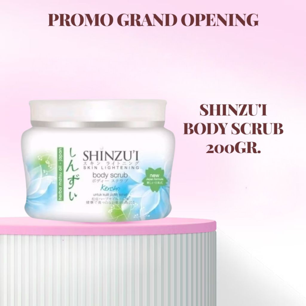 SHINZU'I BODY SCRUB KHENZO LULUR PEMUTIH KULIT BADAN PENGHILANG STRECK MARK BEKAS LUKA