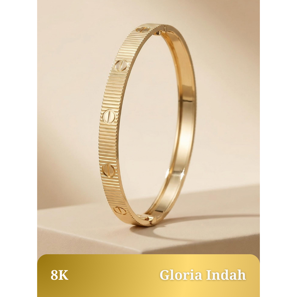GELANG EMAS LOVELY STYLE CARTIER - GLORIA INDAH - PILIH VARIASI - AU 8K