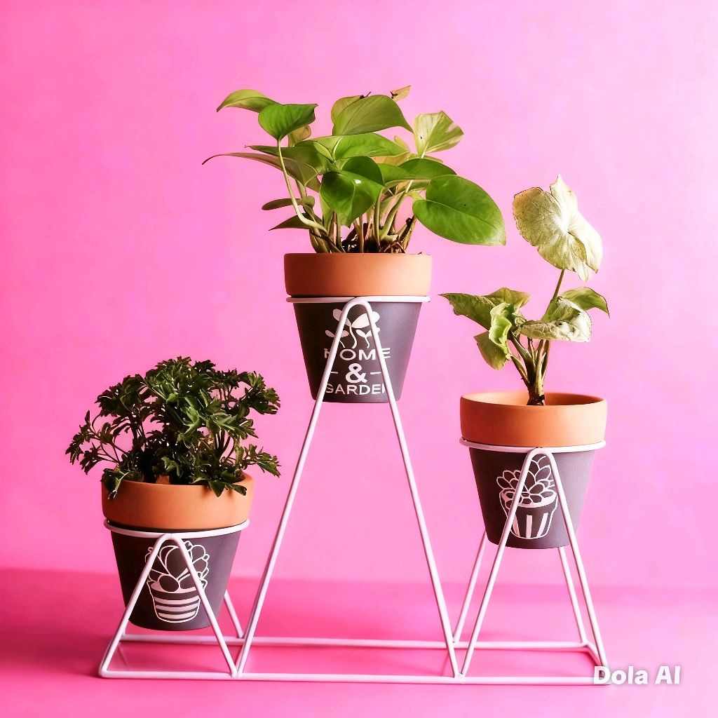 Rak Pot Bunga Besi Minimalis Model jejer