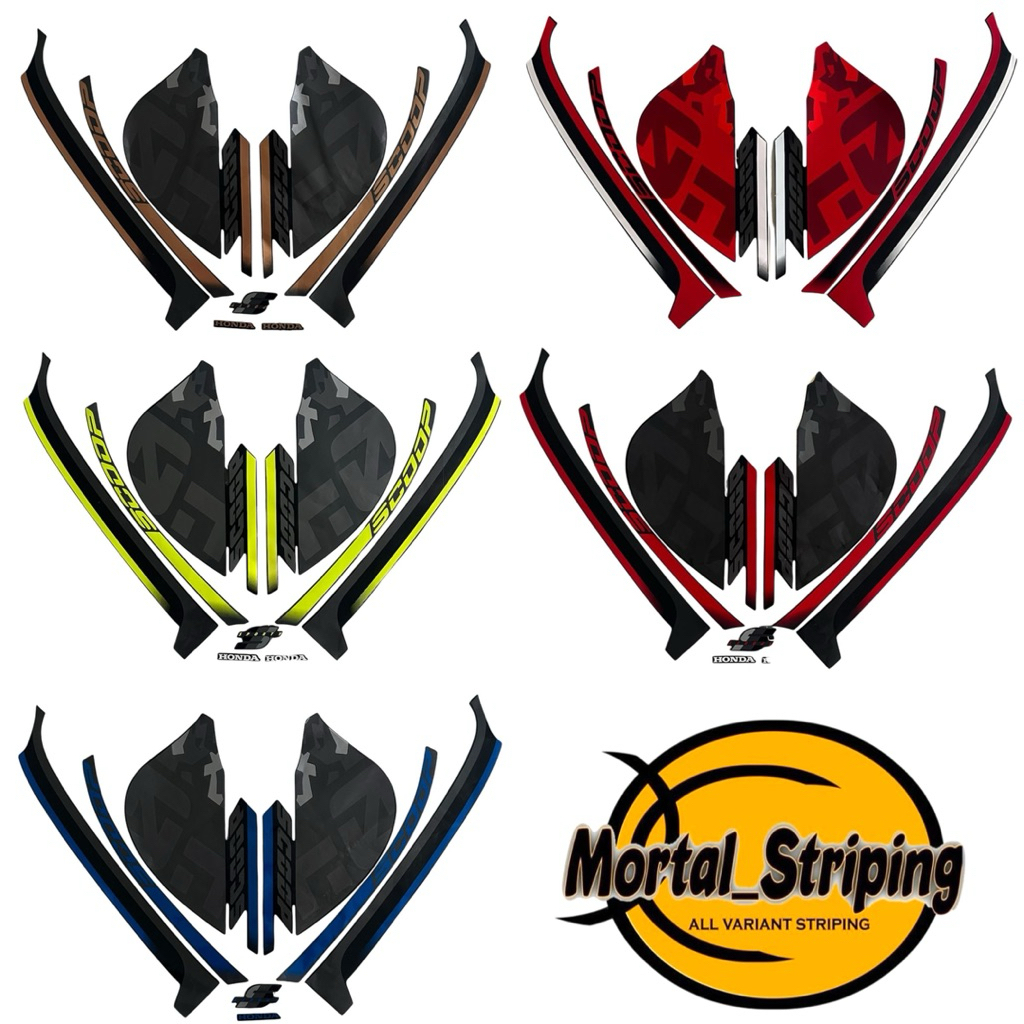 STIKER STRIPING LIS LES BODY MOTOR SCOOPY SPORTY 2021