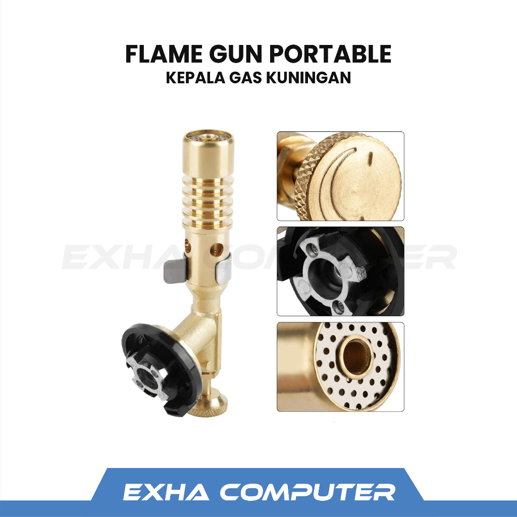 Flame Gun Kepala Gas Torch Kuningan Portable