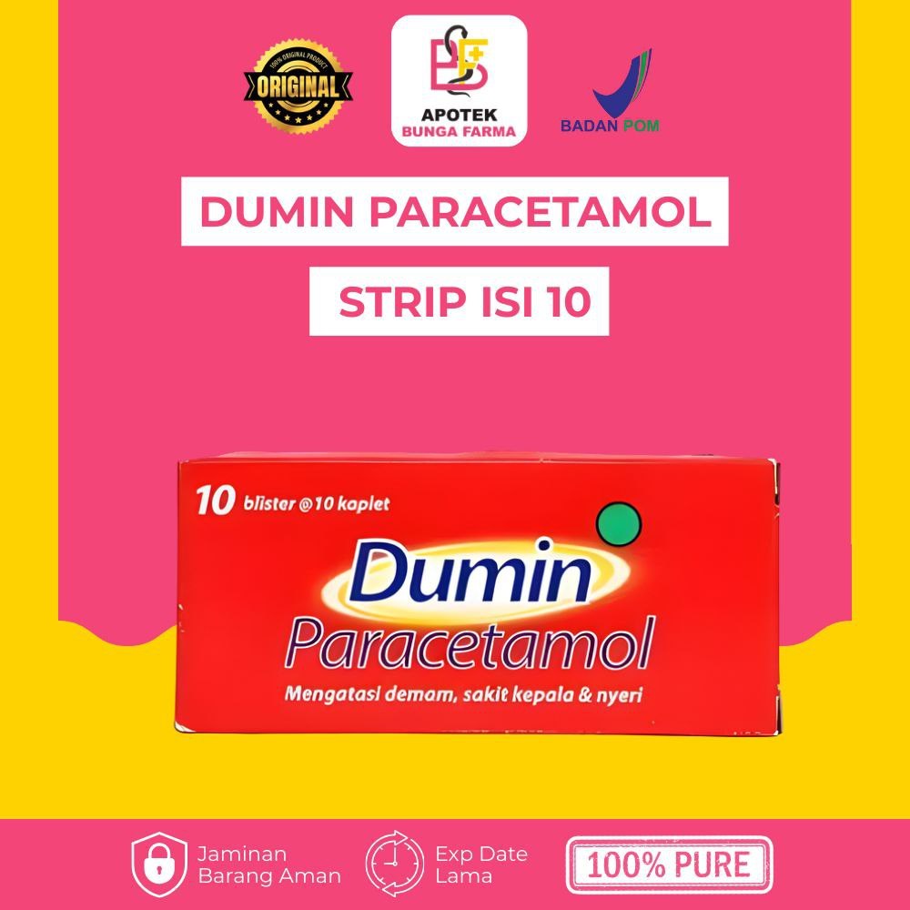 DUMIN PARACETAMOL STRIP ISI 10 - OBAT TABLET