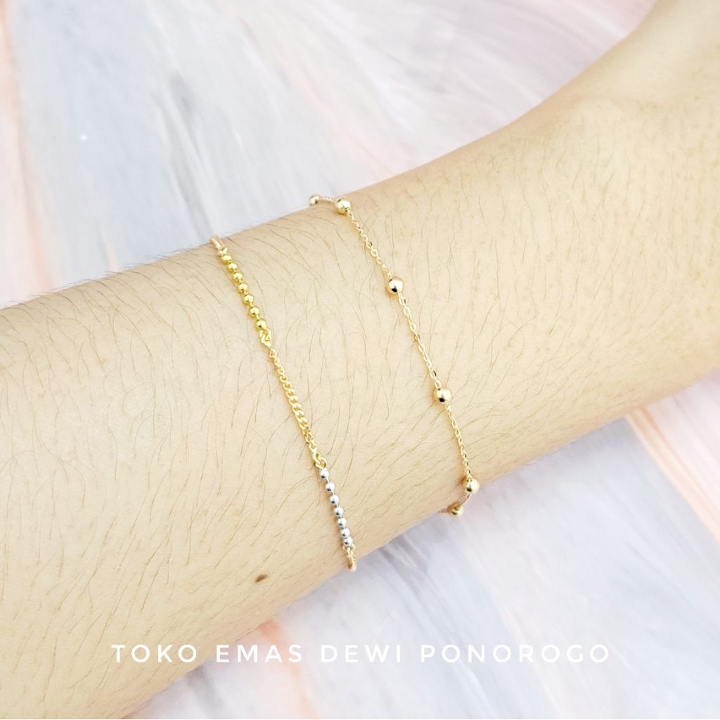 TOKO DEWI PONOROGO GELANG JEDAR VARIASI Emas Asli Kadar 8K/375 YELLOW GOLD