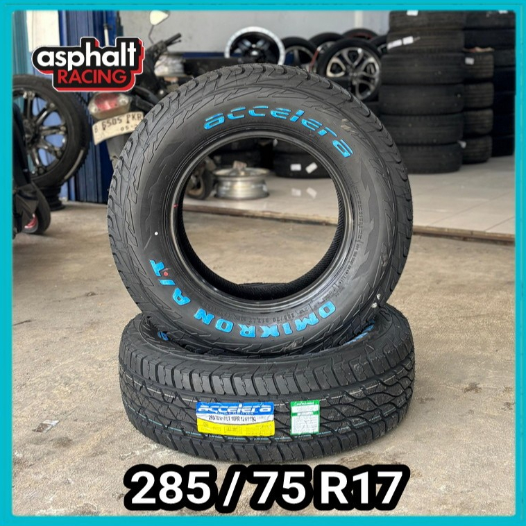 Ban Mobil Tubles Ukuran 285 75 R17 Merek Accelera Omikron A/T OWL II Ban Mobil List Putih 285/75 R17