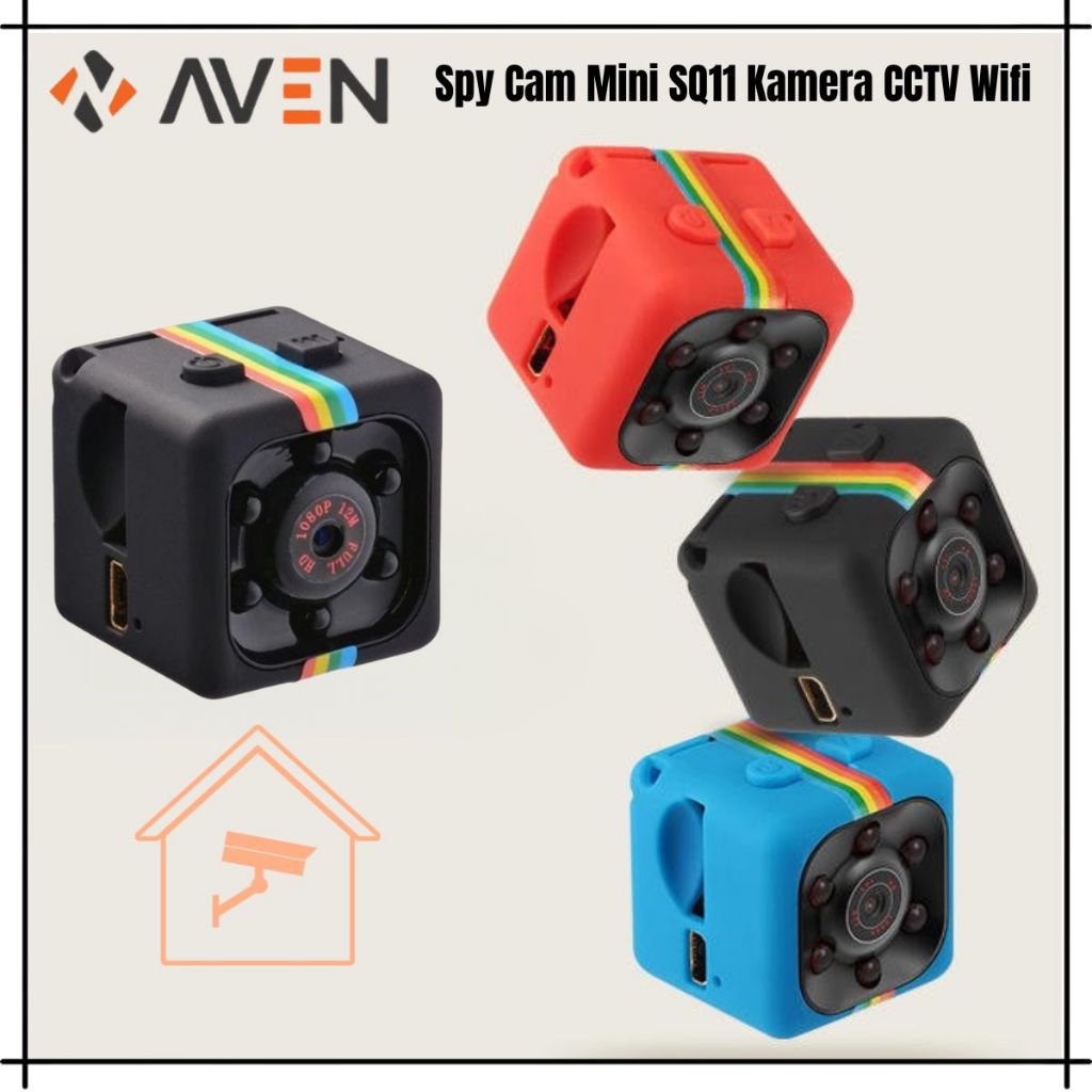Spy Cam Mini SQ11 Kamera CCTV Wifi Camera Mini Spy Tersembunyi Kamera Pengintai Murah Berkualitas