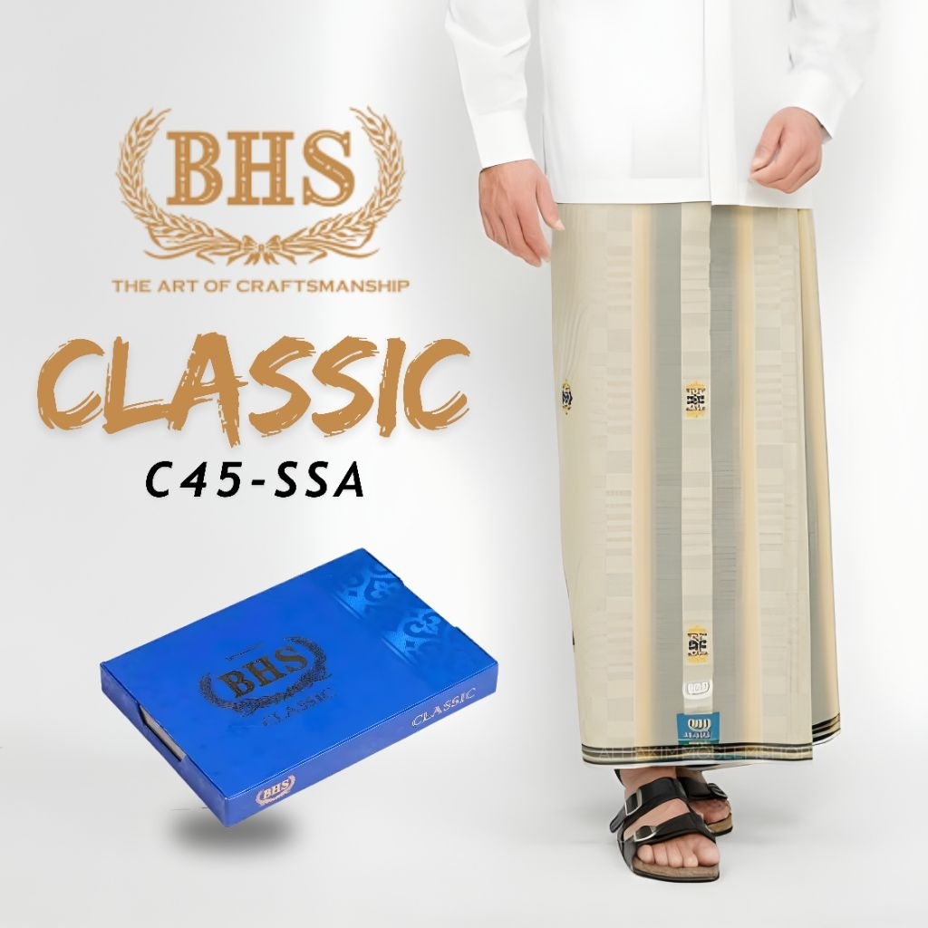 Sarung BHS Classic Gold Motif SSA Sarung Dewasa BHS Sarung Viral