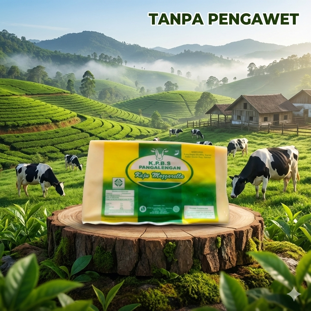 KPBS Pangalengan Keju Asli Mozzarella/Keju Asli Susu Segar Tanpa Pengawet 250 gr