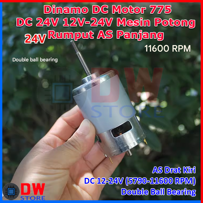 Dinamo DC Motor RS-775 775 12V 18V 24V Mesin Pemotong Potong Rumput