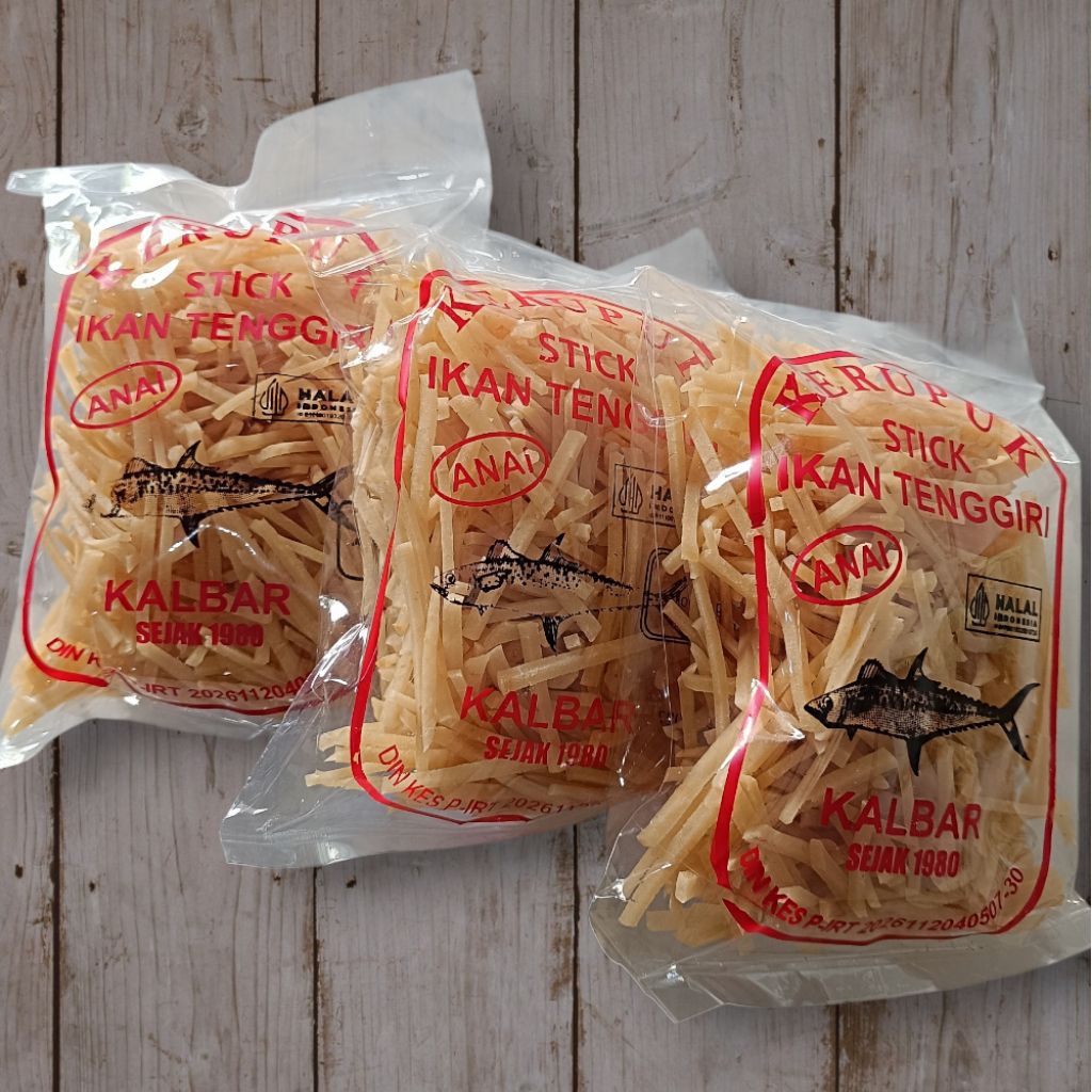 kerupuk Stik Ikan Tenggiri 300g "ANAI" Sungai Kakap - Mentah