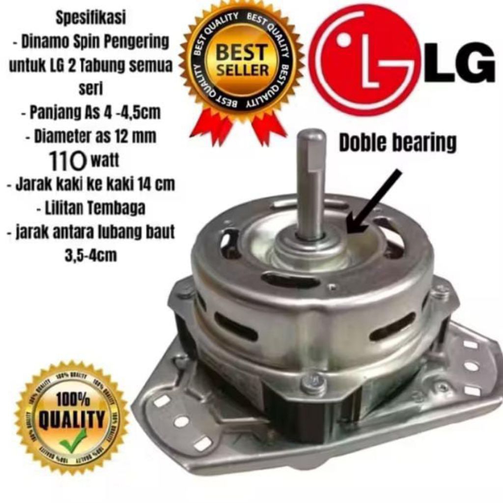 dinamo spin pengering mesin cuci LG 2 tabung 12kg 14kg 16kg