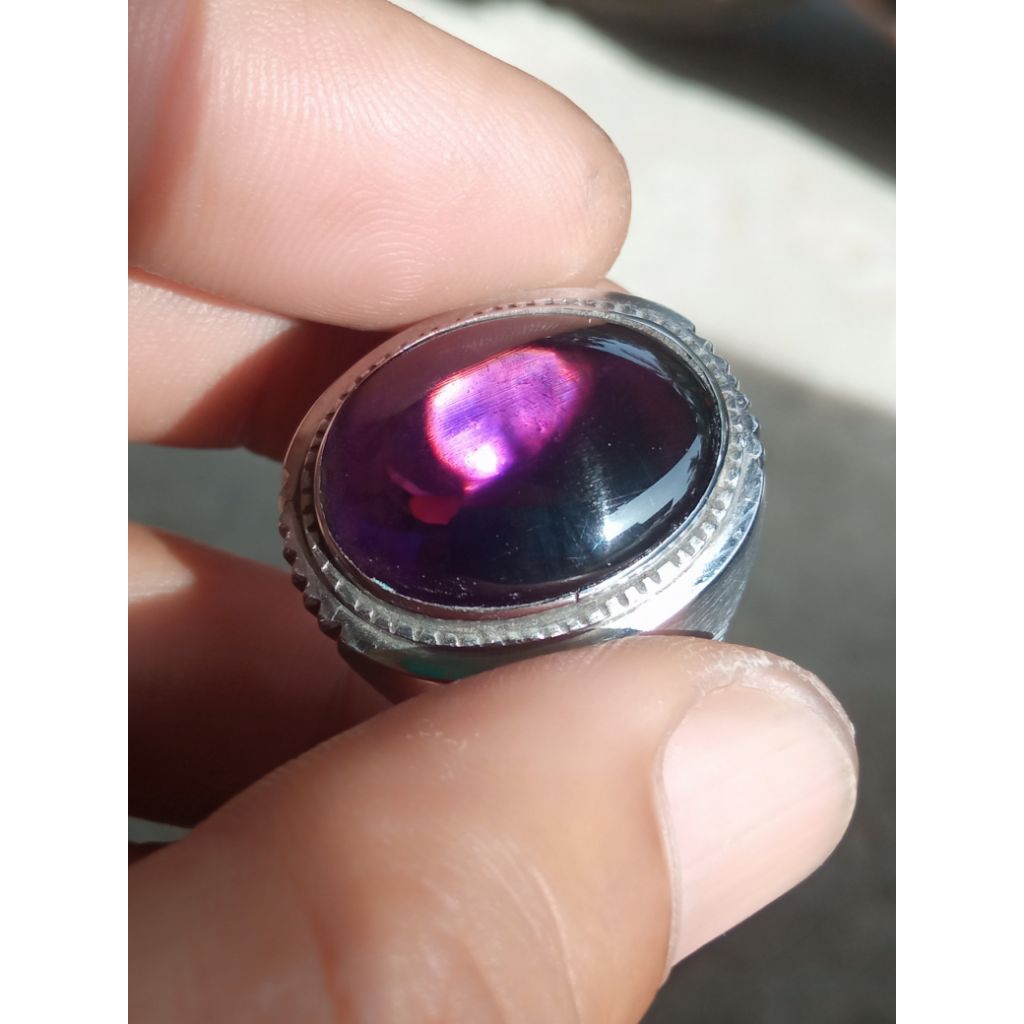 Kecubung ungu warna wulung isi rambut merah