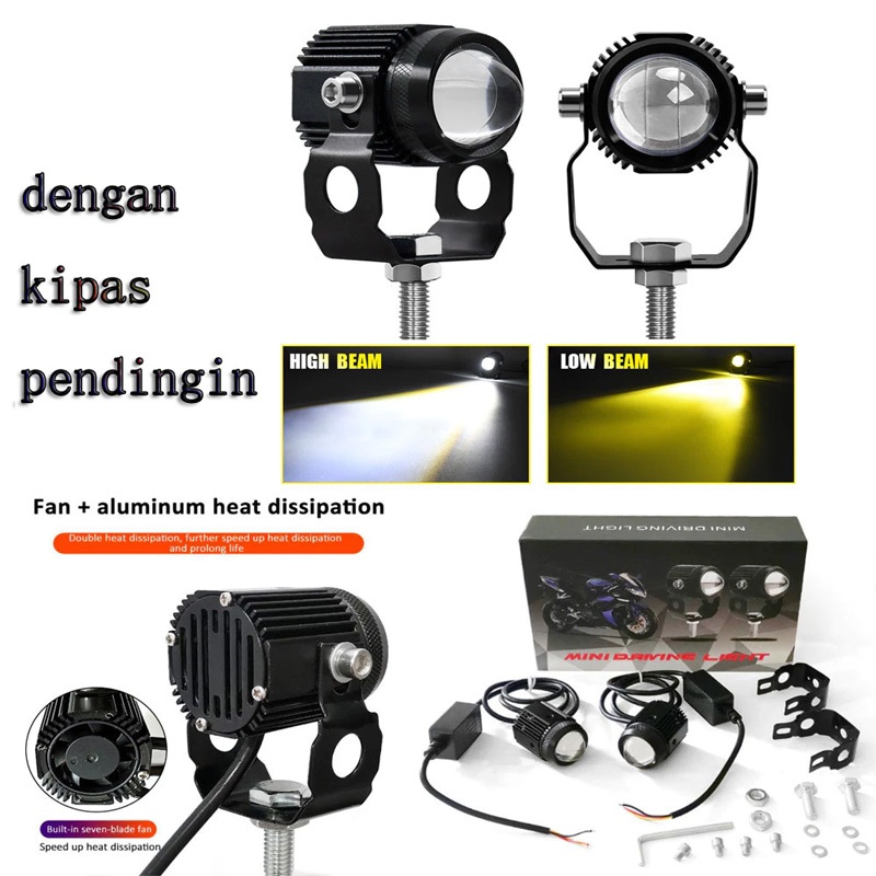 LAMPU LED D2 PREMIUM KIPAS LASER SUPER TERANG / LAMPU SOROT MOBIL D2 LASER KIPAS PREMIUM/LAMPU SOROT