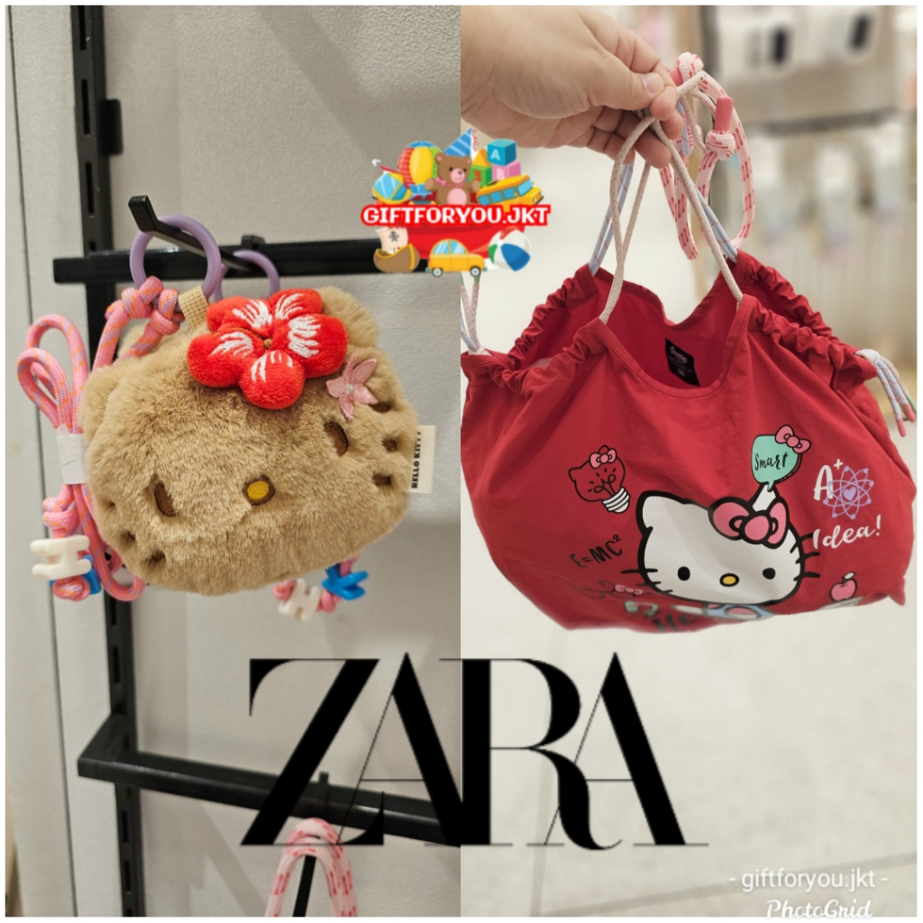 Zara Kid Mini Tas Selempang Hello Kitty & Friend Sanrio Tas Serut Bag Crossbody Anak Perempuan Girl 