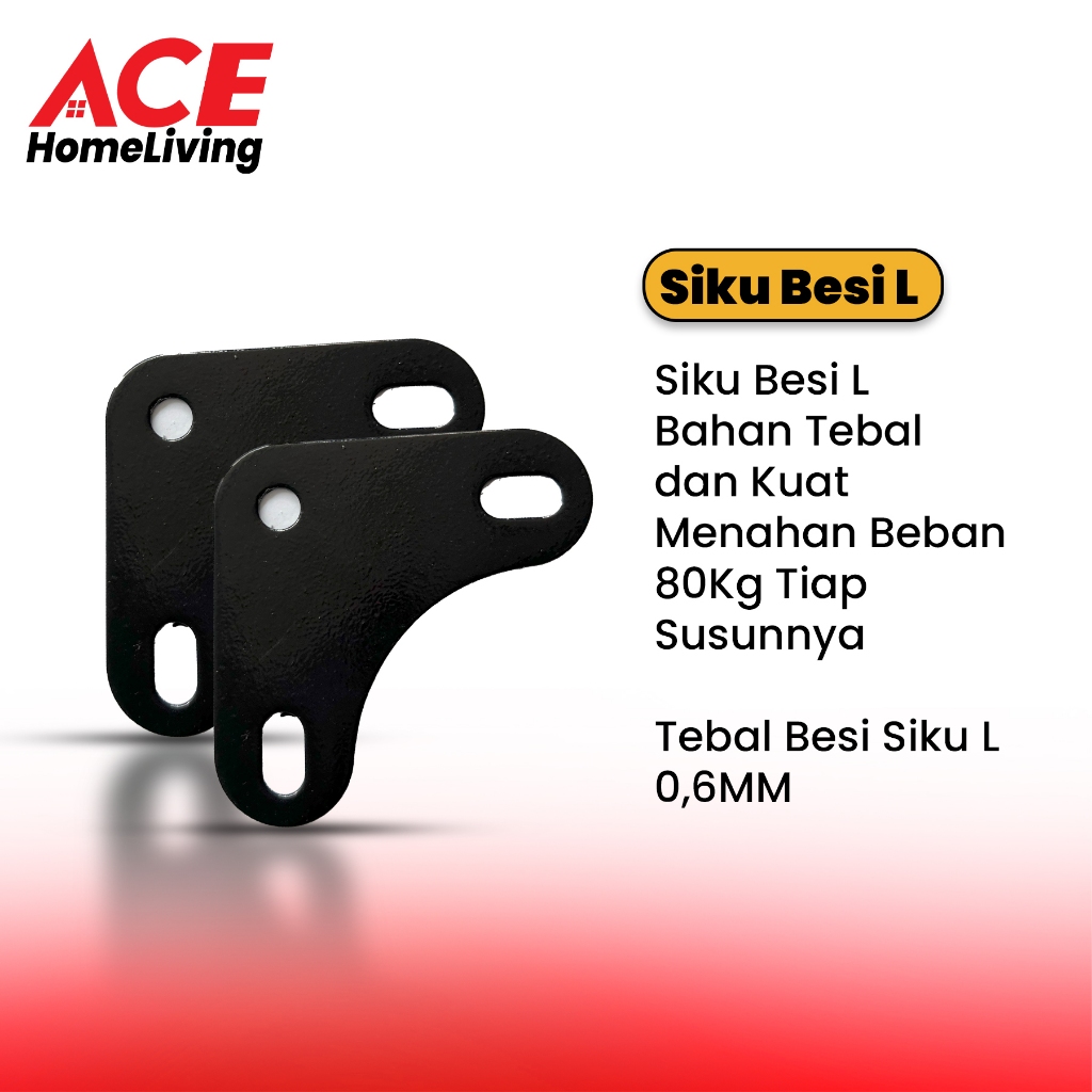 Siku L / Siku Segitiga untuk Rak Gudang / Rak Besi Lubang