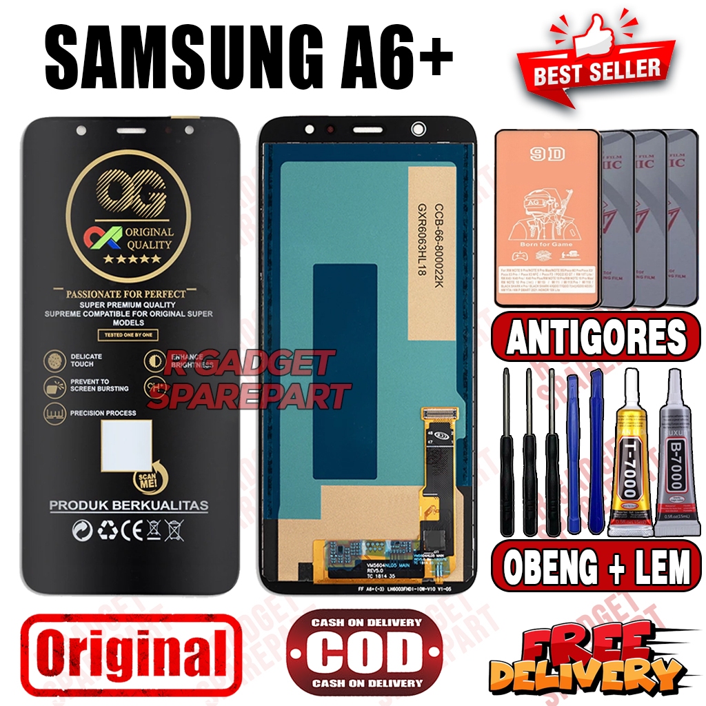 Lcd Touchscreen SAMSUNG A6+ / SAMSUNG A6 PLUS Original OG SUPER Fullset